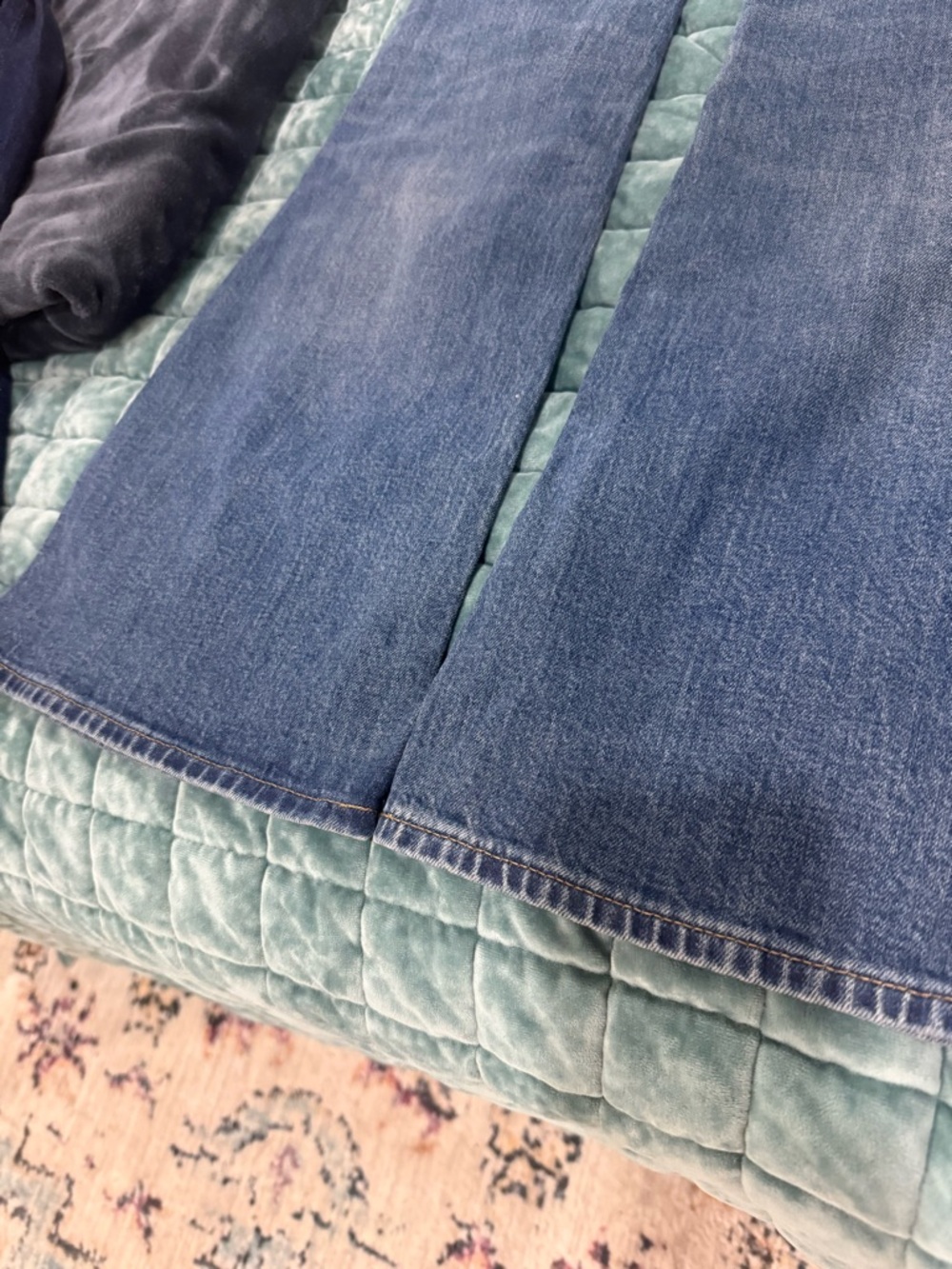 Women's High-Rise Flare Jeans in Mid (Kate) Blue - Semi Stretch - Picture 7 of 9
